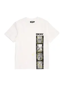 DKNY Tričko  žltá / sivá / čierna / biela
