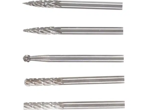 BGS Technic BGS 9596 Stopkové HSS frézy, extra krátké, dřík 3 mm (Sada 5 dílů)