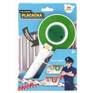 Policajná plácačka plastová 22 cm so svetlom