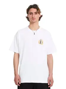 Volcom pánské tričko Double Fantasy Lse Sst White | Bílá | Velikost M | 100% bavlna