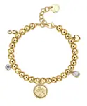 Brosway Pozlacený kuličkový náramek s přívěsky Chakra BHKB160