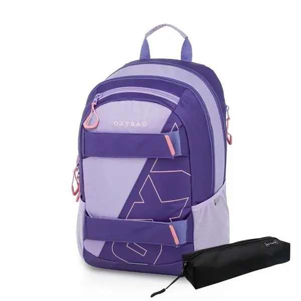 Oxybag OXY SPORT - set 2 ks: studentský batoh Half Violet, penál