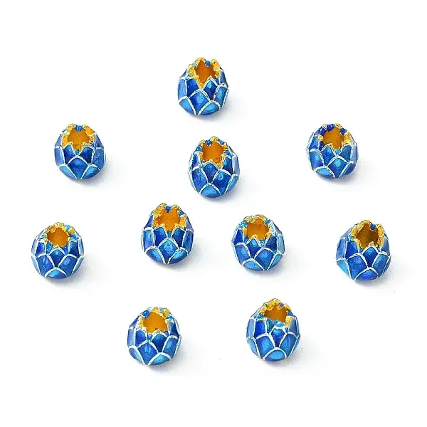 10Pcs Golden Plated Alloy European Beads