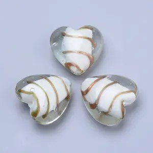 Handmade Gold Sand Lampwork Beads