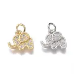 Brass Micro Pave Cubic Zirconia Pendants