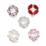 Brass Micro Pave Cubic Zirconia Beads