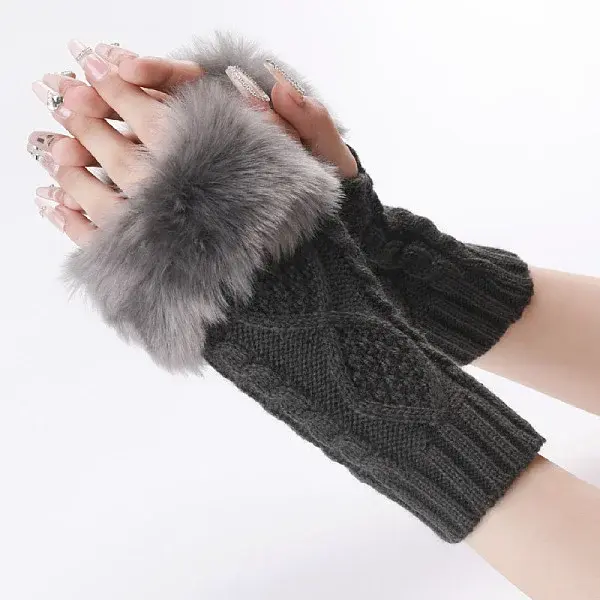 Polyacrylonitrile Fiber Yarn Knitting Fingerless Gloves