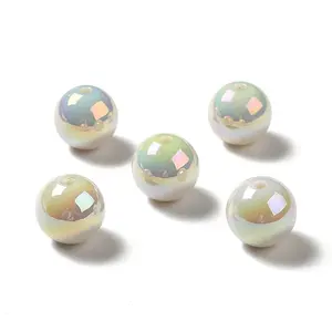 UV Plating Rainbow Iridescent Acrylic Beads