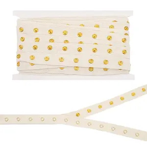 5 Yards 201 Stainless Steel Snap Button Tape