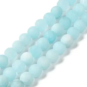 Natural Dyed White Jade Beads Strands