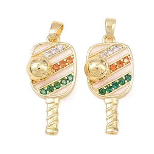 Brass Micro Pave Cubic Zirconia Pendants