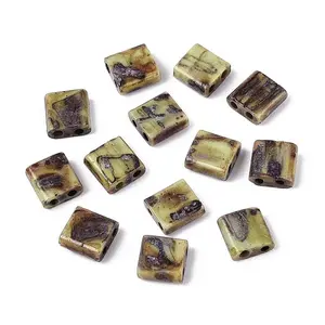 2-Hole Baking Paint Glass Seed Beads