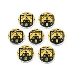 Halloween Printed Natural Wood Beads