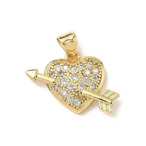 Brass Micro Pave Cubic Zirconia Pendants