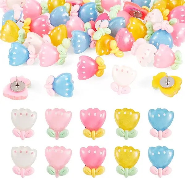 50Pcs 5 Style Iron Drawing Pins