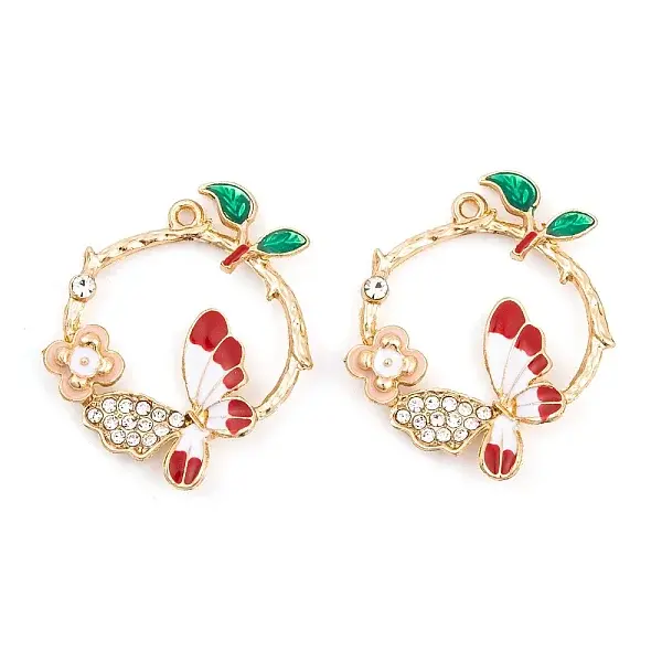 Rack Plating Alloy Enamel Pendants