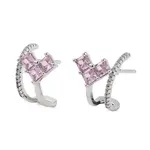 Rack Plating Heart Brass Stud Earrings