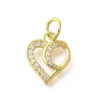 Brass Micro Pave Clear Cubic Zirconia Pendants