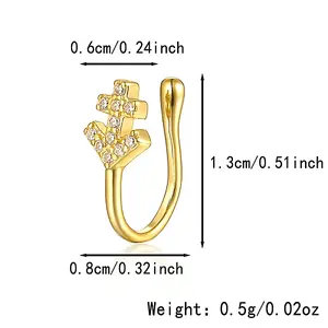 Fashionable S925 Silver Nose Clip with Star