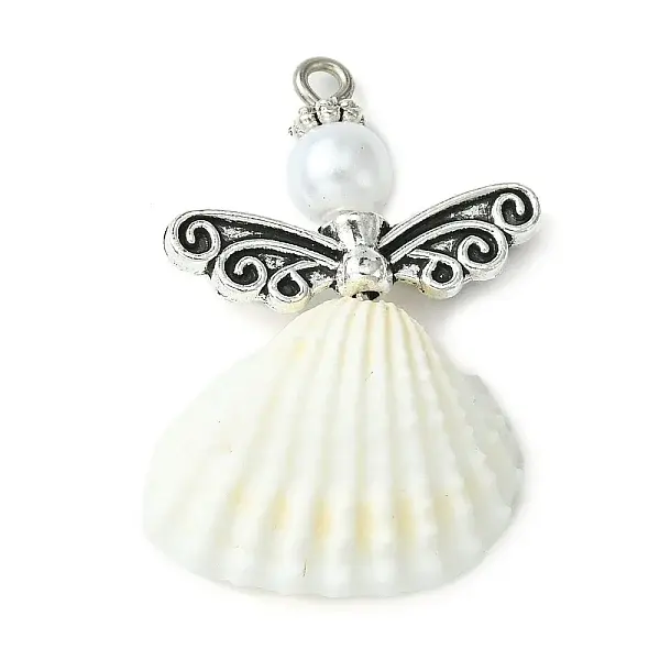 Spiral Shell Angel Pendants