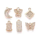 Brass Micro Pave Cubic Zirconia Pendants