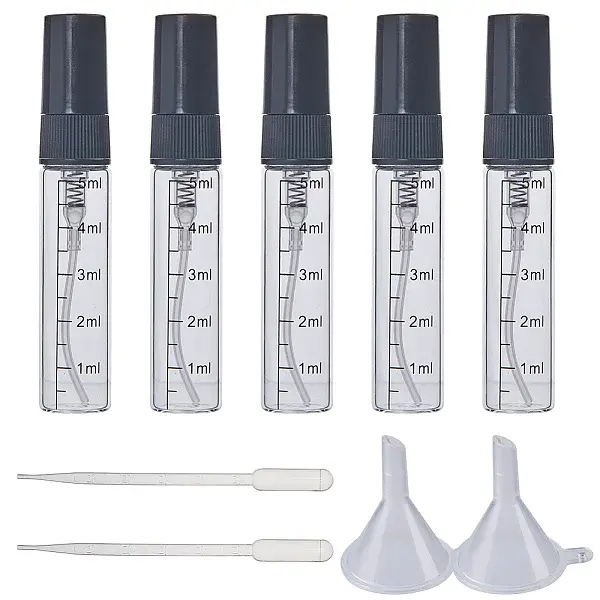 10Pcs 5ML Mini Glass Spray Bottles