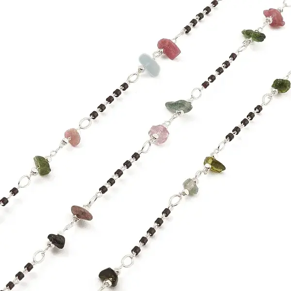 Natural Mixed Gemstone Chips Beaded Chains