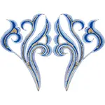 2Pcs Cloud Clothing Computerized Embroidery Cloth Iron on/Sew on Patches