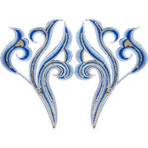 2Pcs Cloud Clothing Computerized Embroidery Cloth Iron on/Sew on Patches