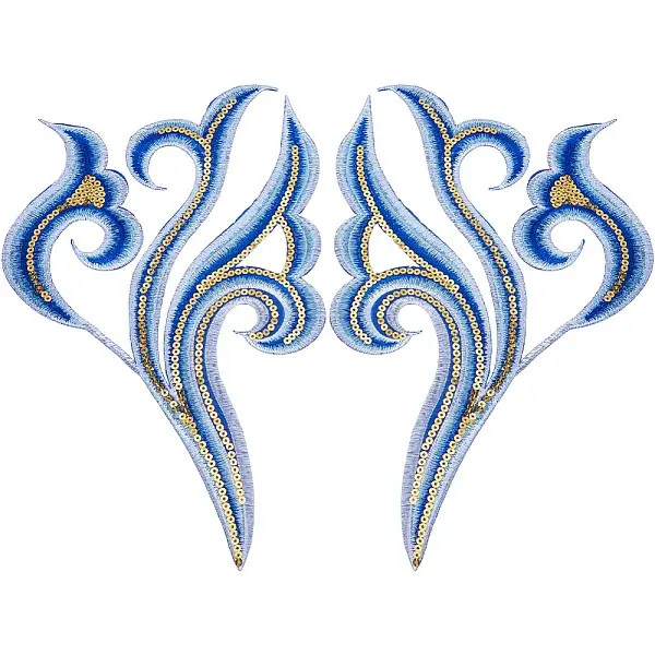 2Pcs Cloud Clothing Computerized Embroidery Cloth Iron on/Sew on Patches