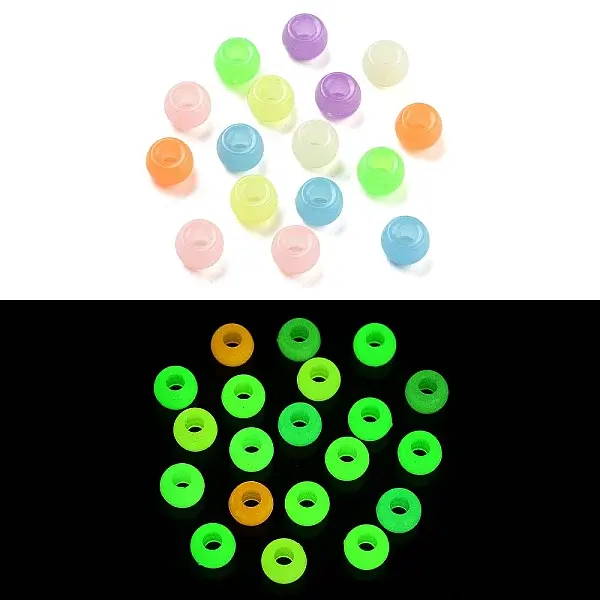 100Pcs Luminous Acrylic Beads