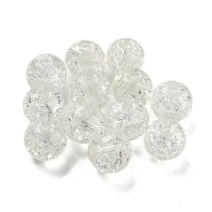 Transparent Crackle Glass Beads