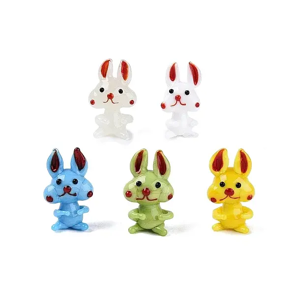 Handmade Lampwork Rabbit Figurine Display Decorations