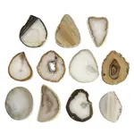 Natural Agate Nuggets Slice Links Connector Charms