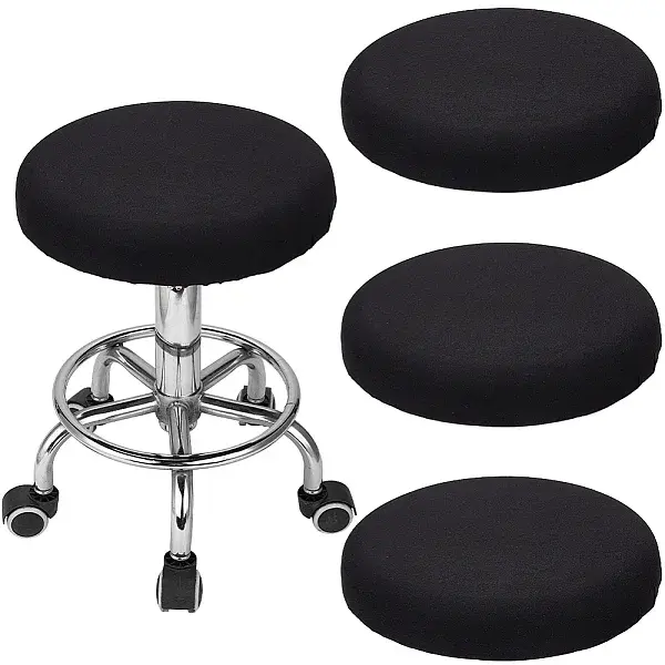 4Pcs Polyester Round Stool Cover