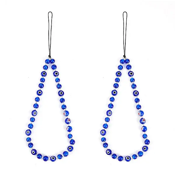 Evil Eye Lampwork Beaded Mobile Phone Straps