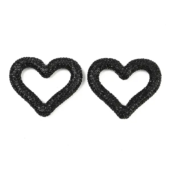 Handmade Polymer Clay Rhinestone Linking Rings