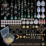 400Pcs DIY Glass Crystal Sun Catcher Hanging Decoration Sets