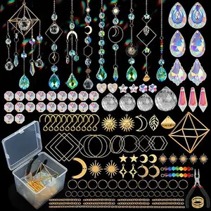 400Pcs DIY Glass Crystal Sun Catcher Hanging Decoration Sets
