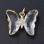 Brass Micro Pave Clear Cubic Zirconia Pendant