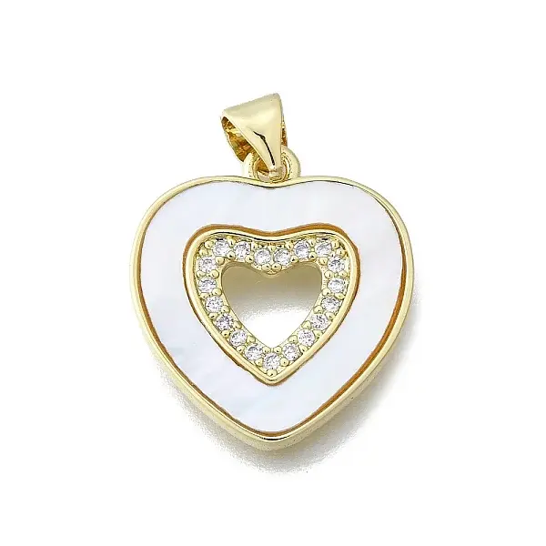 Brass Micro Pave Cubic Zirconia Pendants