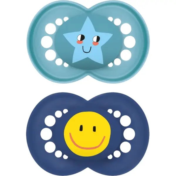 MAM Original 6+ months cumlík Turquoise/ Dark Blue 2 ks