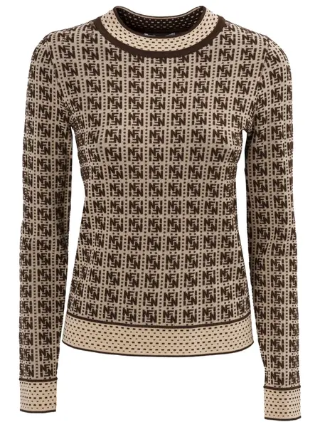 Influencer Sveter  béžová / hnedá