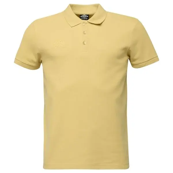 Umbro DURRY Pánske tričko s golierom, žltá, veľkosť