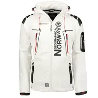GEOGRAPHICAL NORWAY TECHNO HOODIE Pánska softshellová bunda, biela, veľkosť