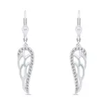 Brilio Silver Krásné stříbrné náušnice Andělské křídlo EA330W