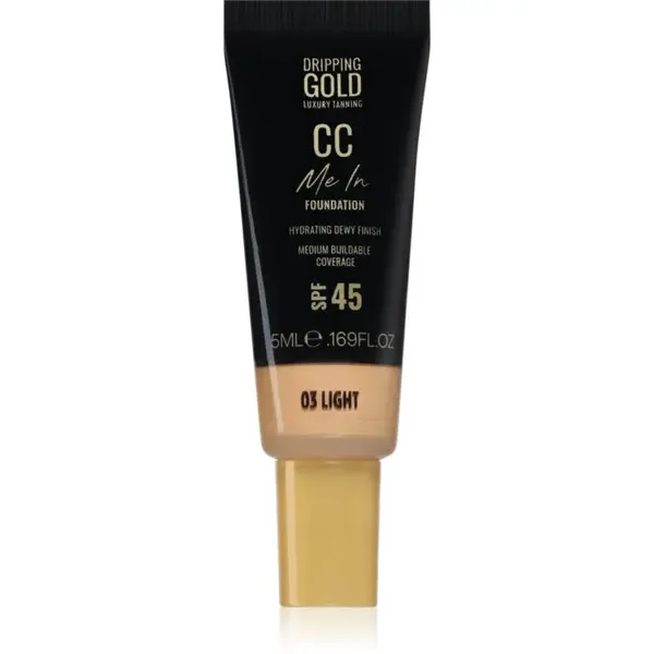 Dripping Gold CC Me In Mini Trial lehký make-up SPF 45 odstín Light 03 5 ml