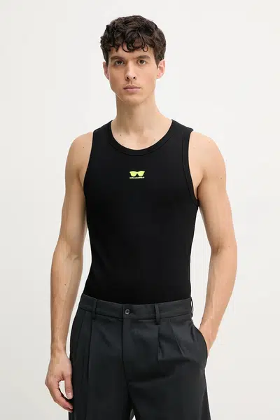 Top Karl Lagerfeld černá barva, 552238.755401