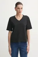 Bavlněné tričko Liu Jo černá barva, TA5175 JS923