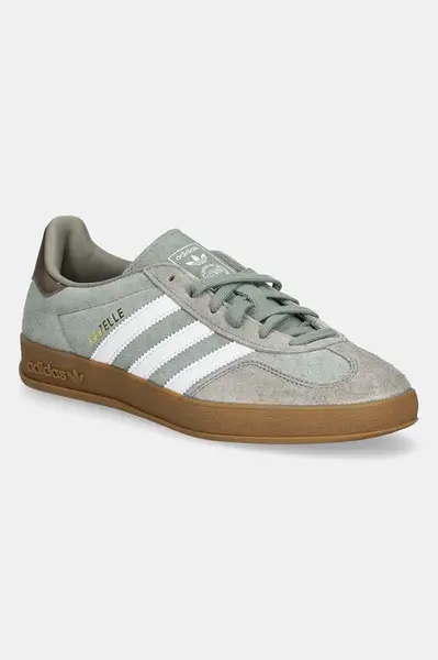 Semišové tenisky adidas Originals Gazelle Indoor zelená barva, JI3526